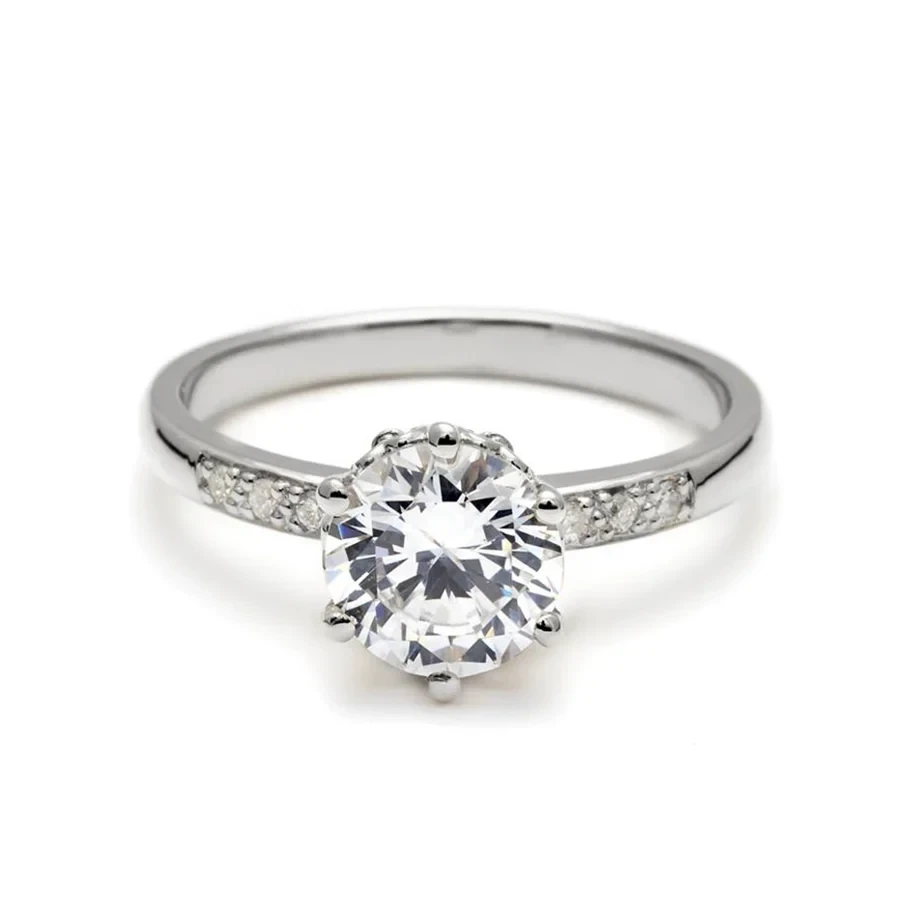 Hazeline Solitaire Ring - 14k Gold & Lab White Diamond