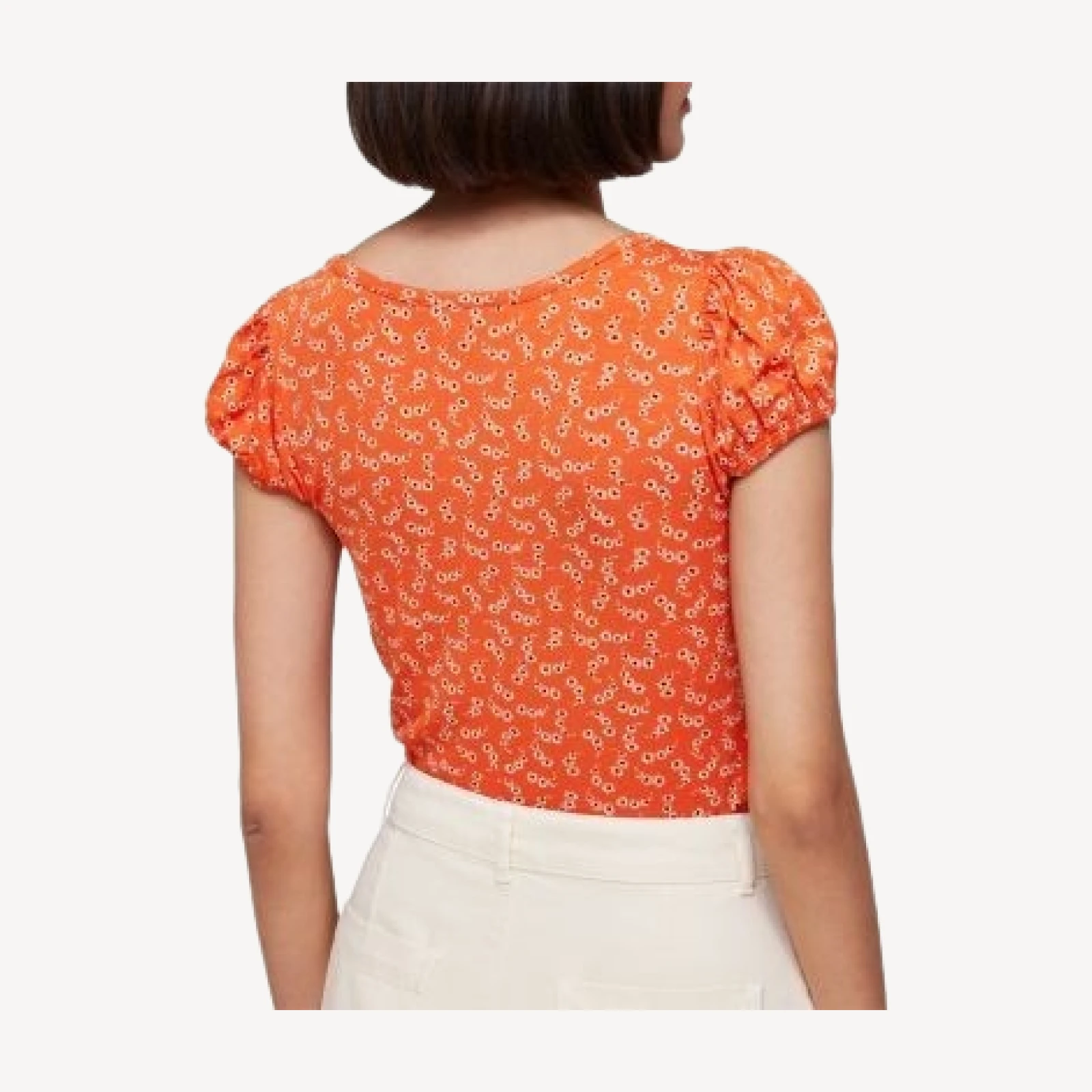 Whistles Floral Crescent Sweetheart Top