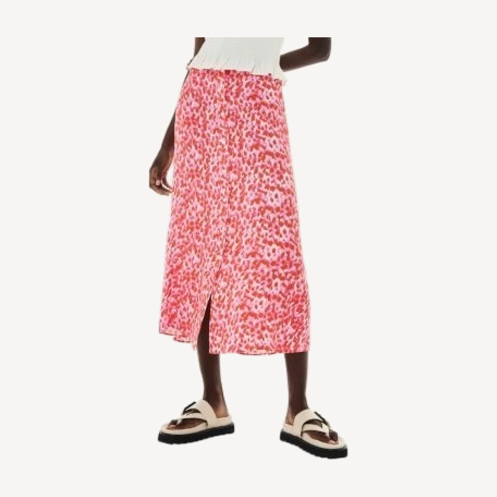 Whistles Blurred Animal Button Skirt