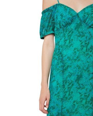 Whistles Diagonal Snake Bardot Dress