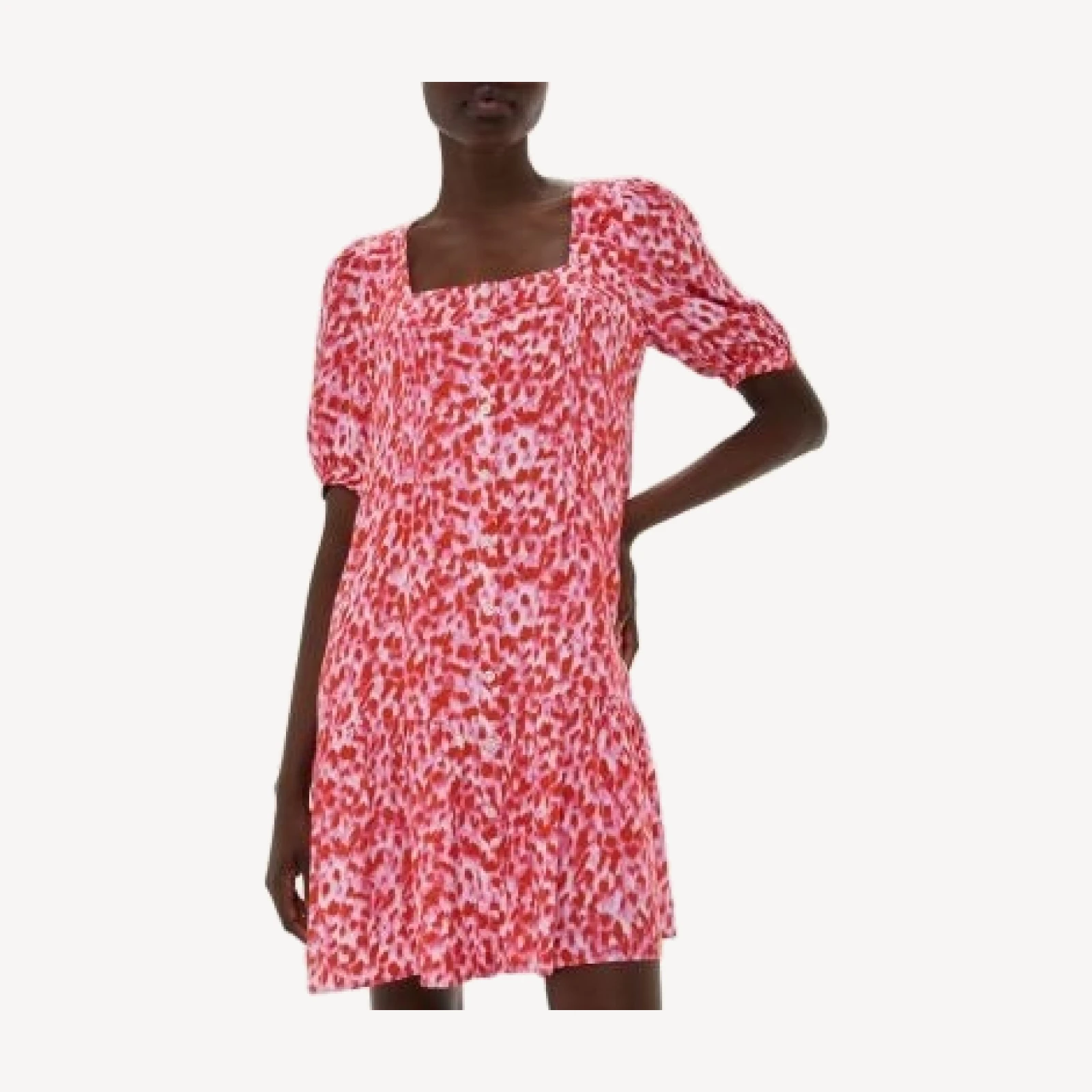 Whistles Blurred Animal Flippy Dress
