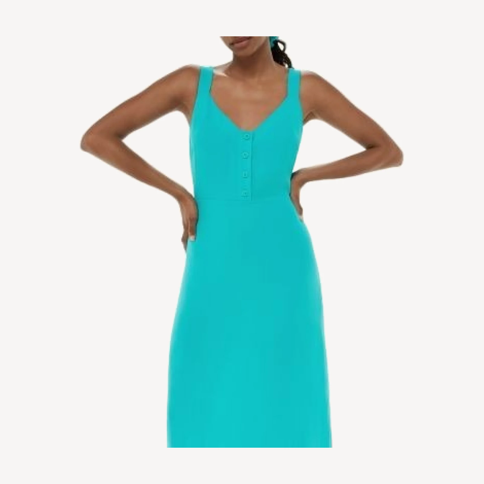 Whistles Andie Button Front Dress