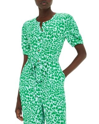 Whistles Smooth Leopard Jemma Jumpsuit