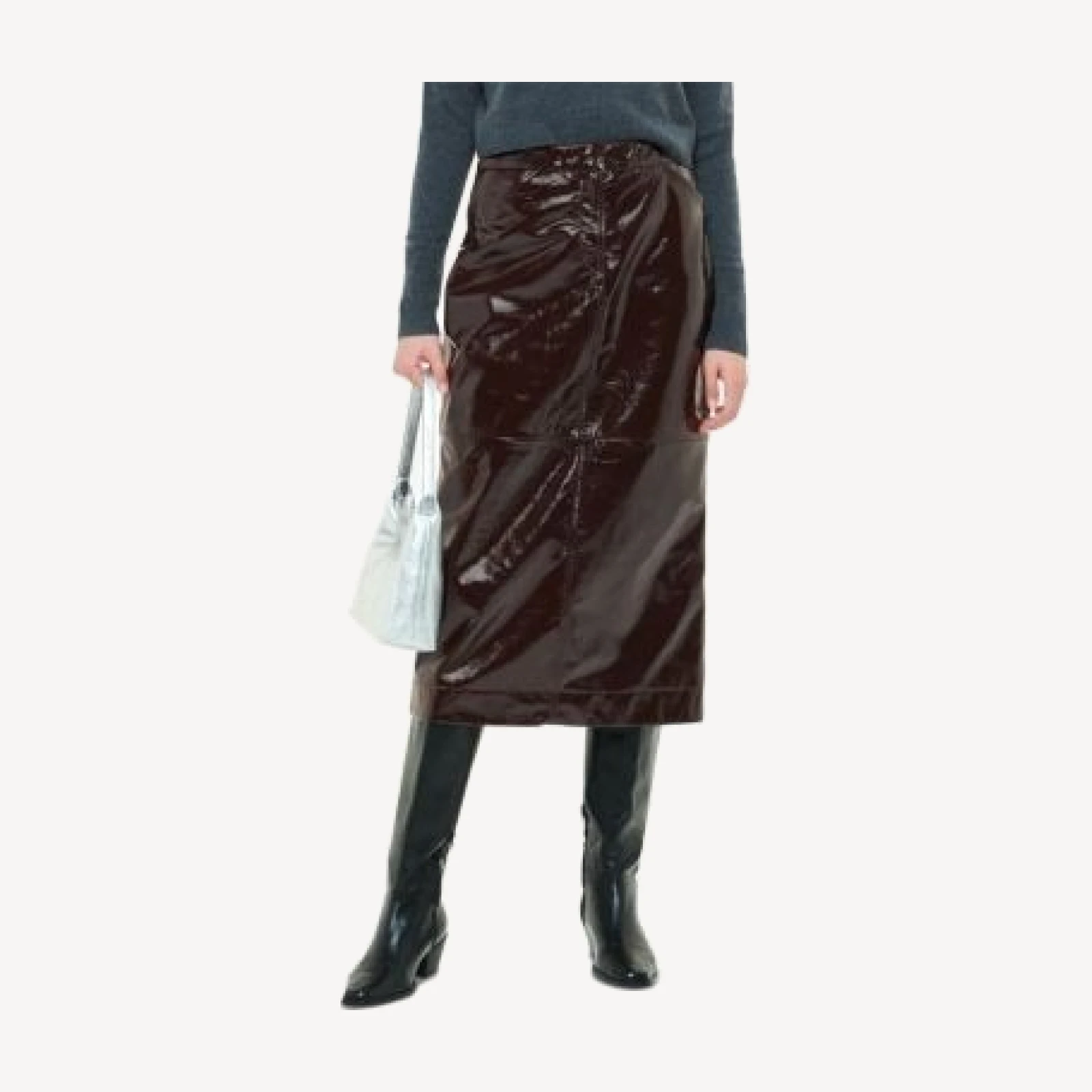 Whistles Rachel Patent Leather Skirt