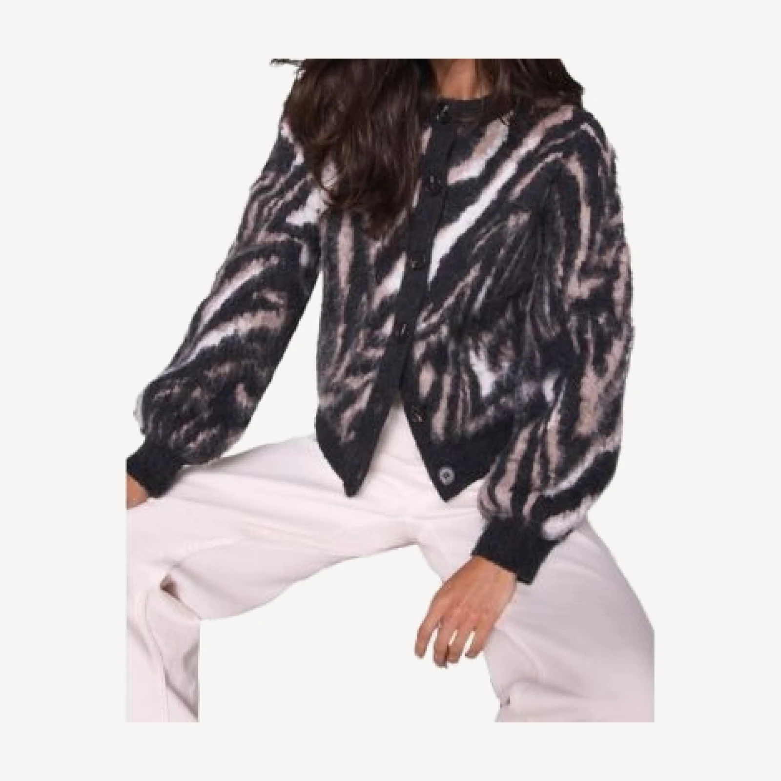 Mint Velvet Women's Zebra Knit Cardigan