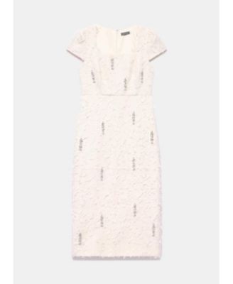 Mint Velvet Women's Embellished Jacquard Midi Dress