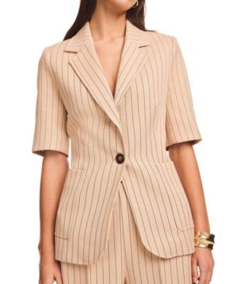 Mint Velvet Women's Pin Stripe Short Sleeve Blazer