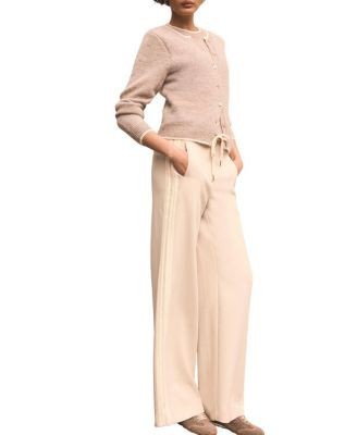 Mint Velvet Women's Crochet Side Stripe Wide Joggers