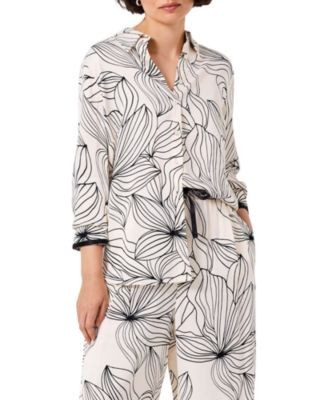 Mint Velvet Women's Floral Print Satin Shirt