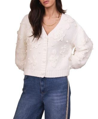 Mint Velvet Women's Applique Flower Cardigan
