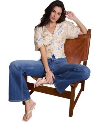 Mint Velvet Women's Floral Puff Sleeve Blouse