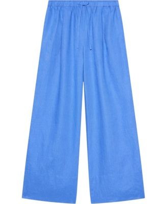 Mint Velvet Women's Linen Drawstring Wide Leg Trousers