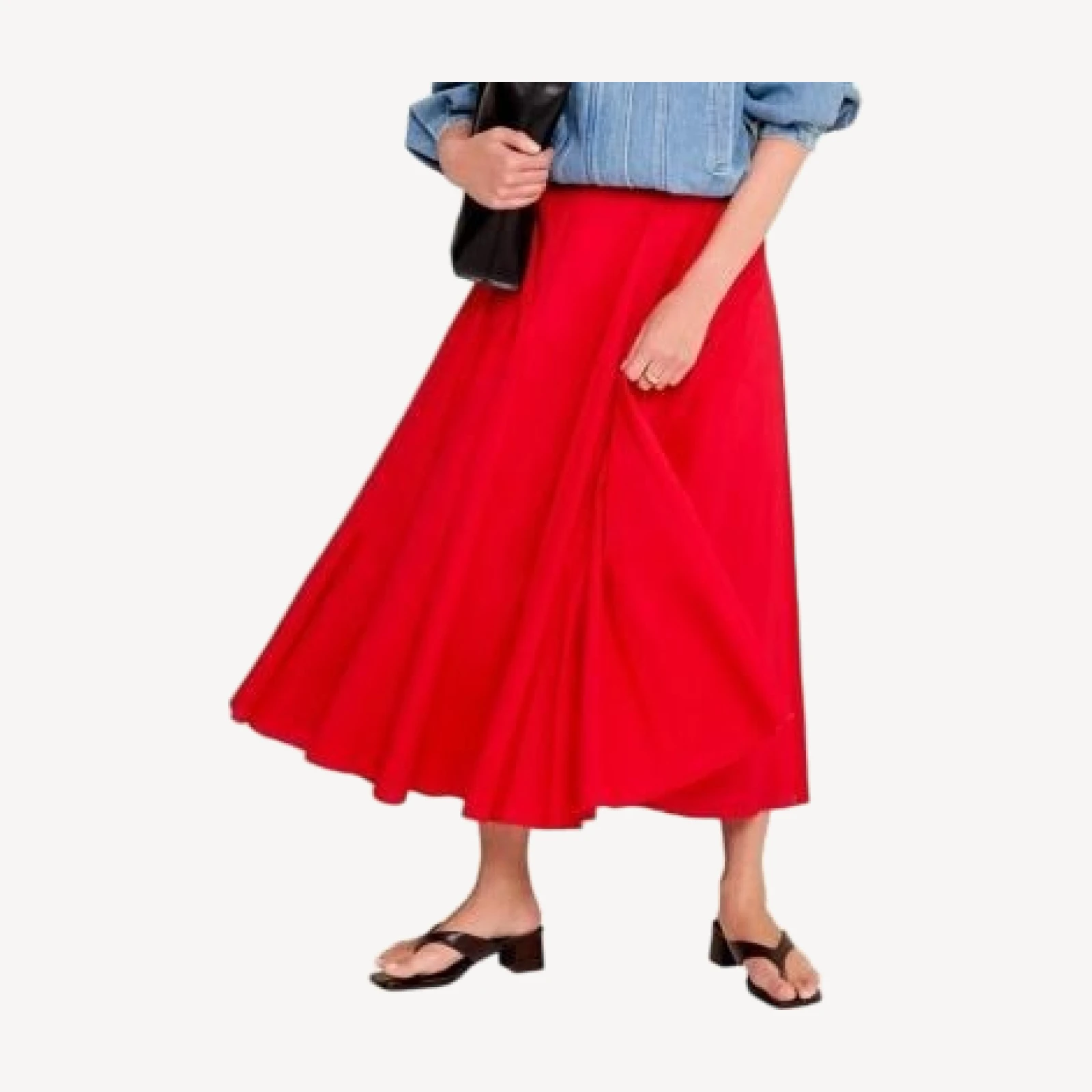 Mint Velvet Women's Cotton Full Midi Skirt
