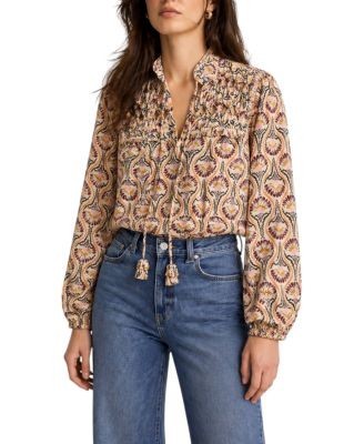 Mint Velvet Women's Floral Print Ruffle Blouse