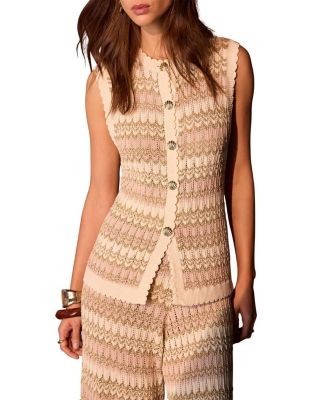 Mint Velvet Women's Striped Knit Waistcoat