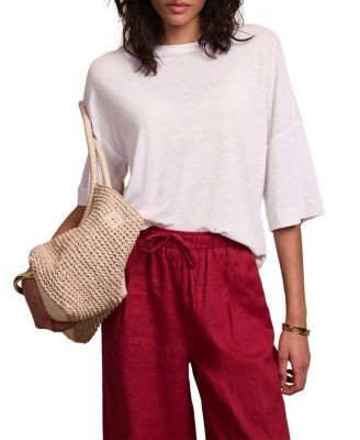 Mint Velvet Women's Linen Blend Boxy T Shirt