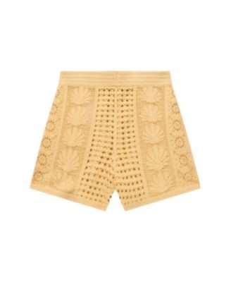 Mint Velvet Women's Cotton Blend Crochet Shorts