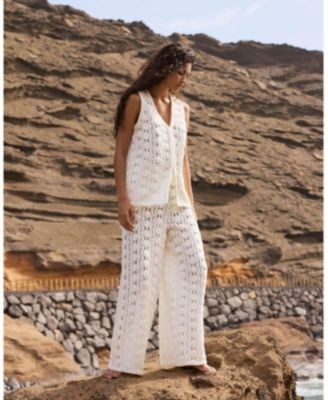 Mint Velvet Women's Crochet Sequin Trousers