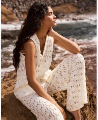 Mint Velvet Women's Crochet Sequin Trousers