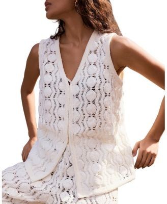 Mint Velvet Women's Crochet Sequin Top