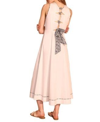 Mint Velvet Women's Cotton Tie Detail Maxi Dress