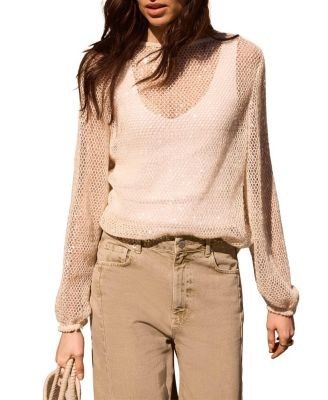 Mint Velvet Women's Sequin Layered Balloon Top