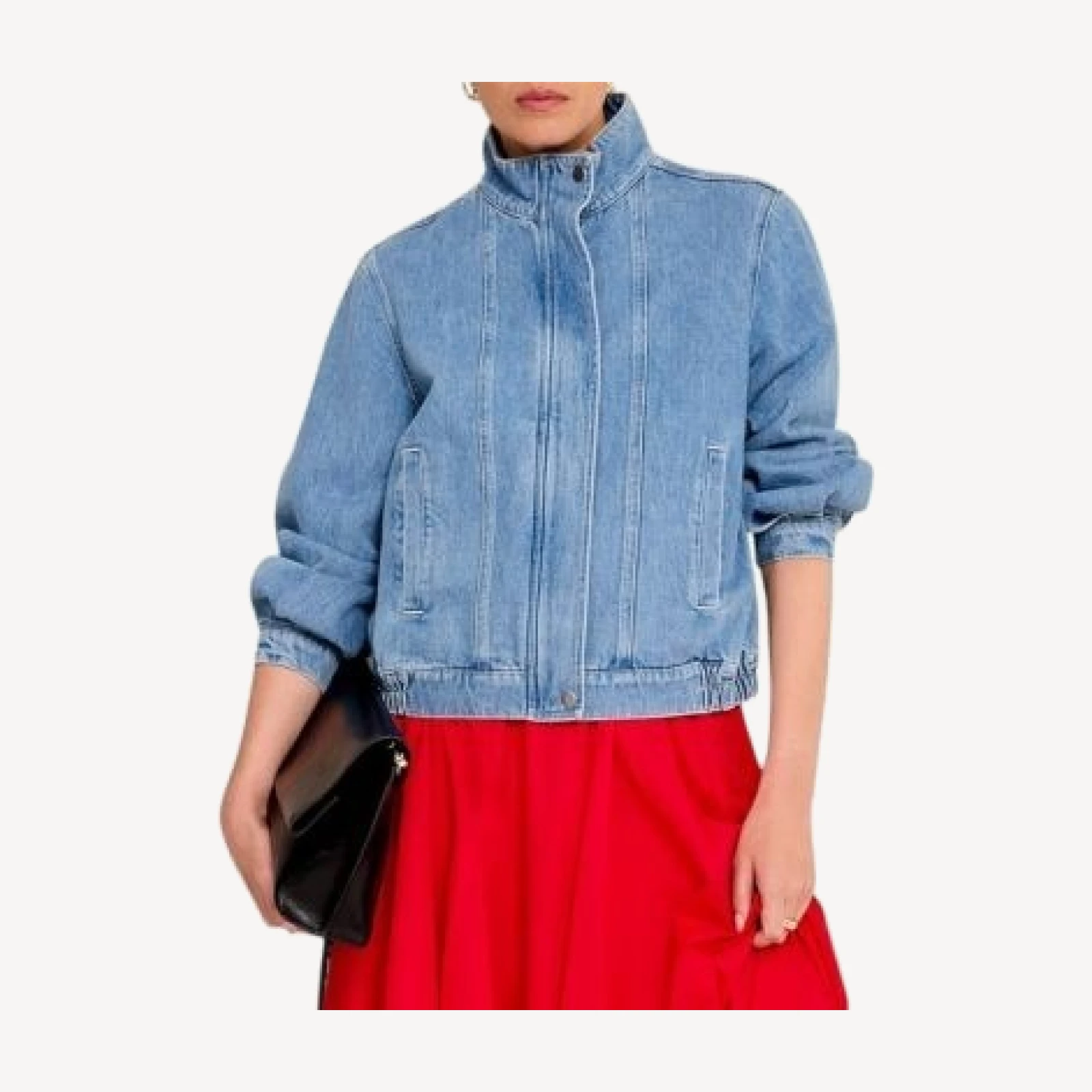 Mint Velvet Women's Denim Bomber Jacket