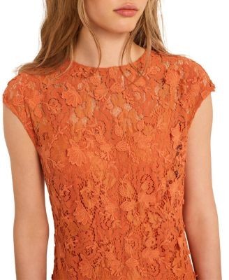 Mint Velvet Women's Sleeveless Applique Lace Midi Dress