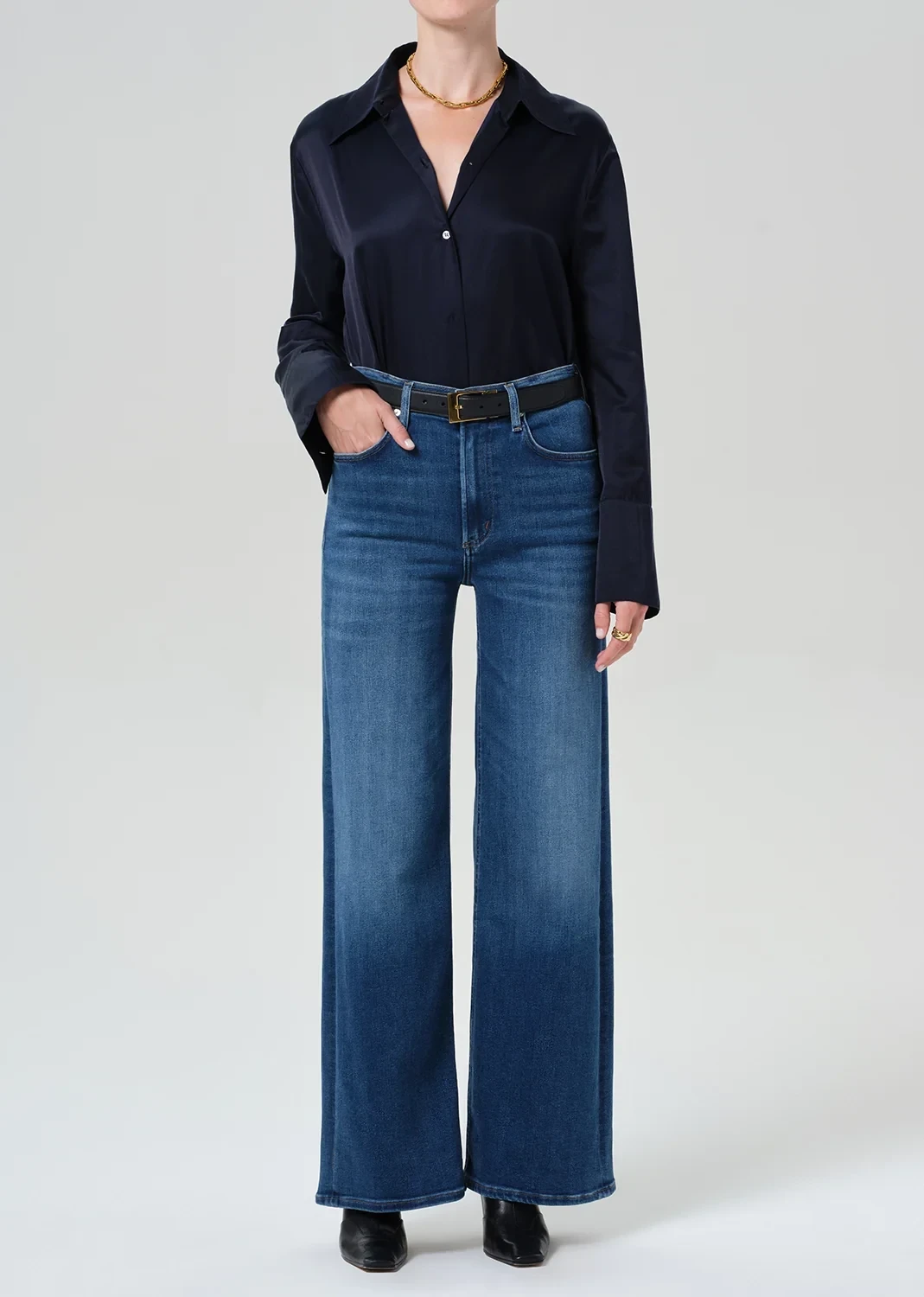 Petite Lyra Long Wide Leg in Ambry
