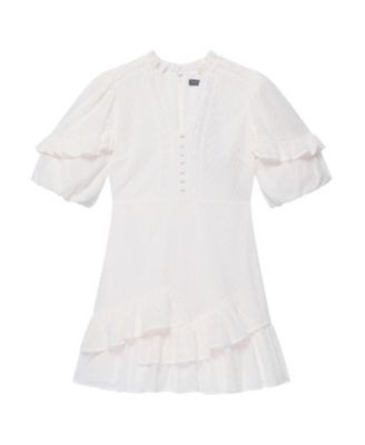 Mint Velvet Women's Embroidered Detail Mini Dress
