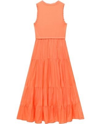 Mint Velvet Women's Sleeveless Crochet Trim Tiered Midi Dress