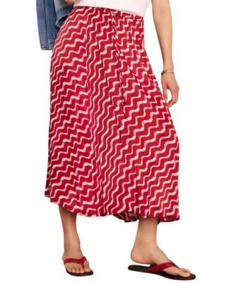 Mint Velvet Women's Satin Printed Maxi Skirt
