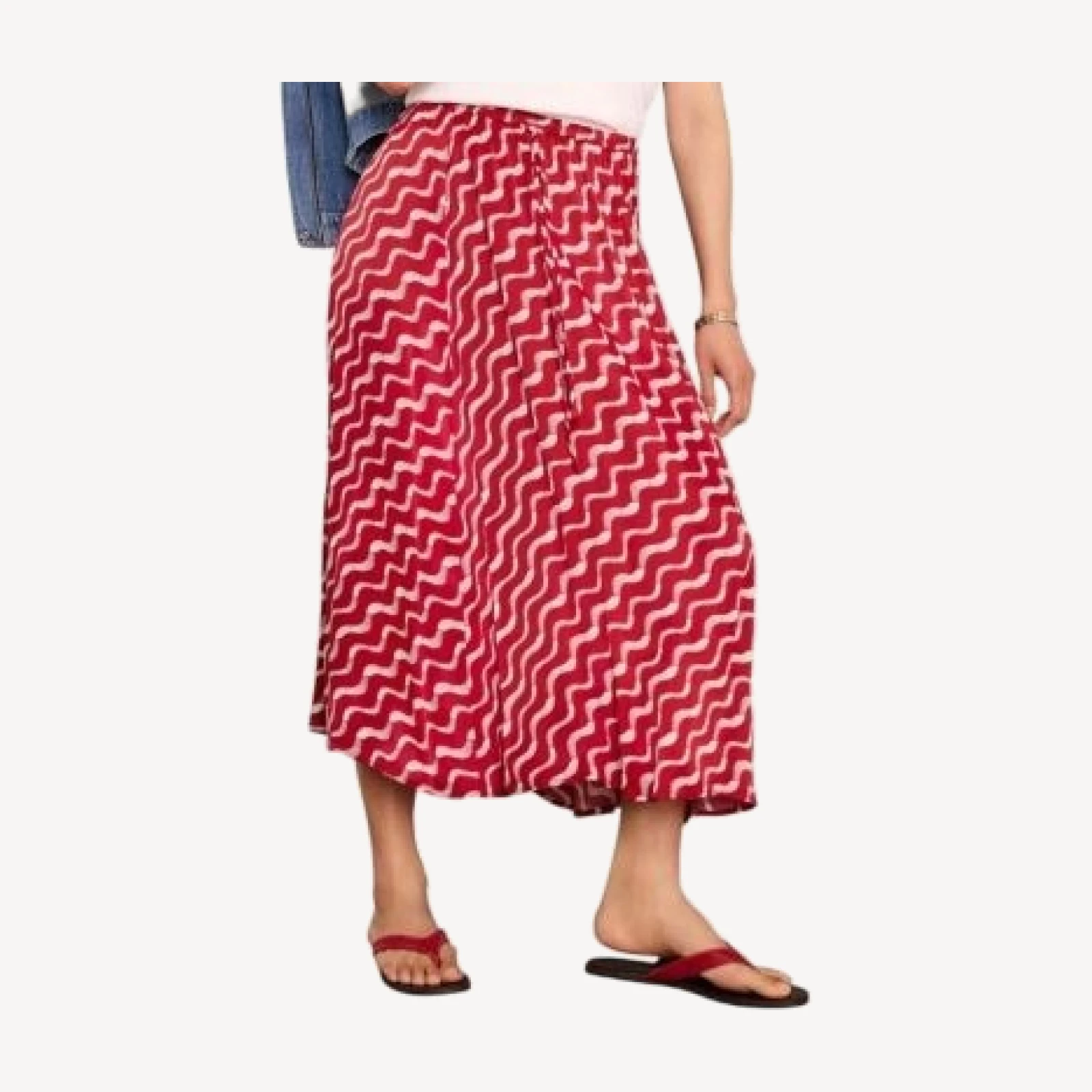 Mint Velvet Women's Satin Printed Maxi Skirt