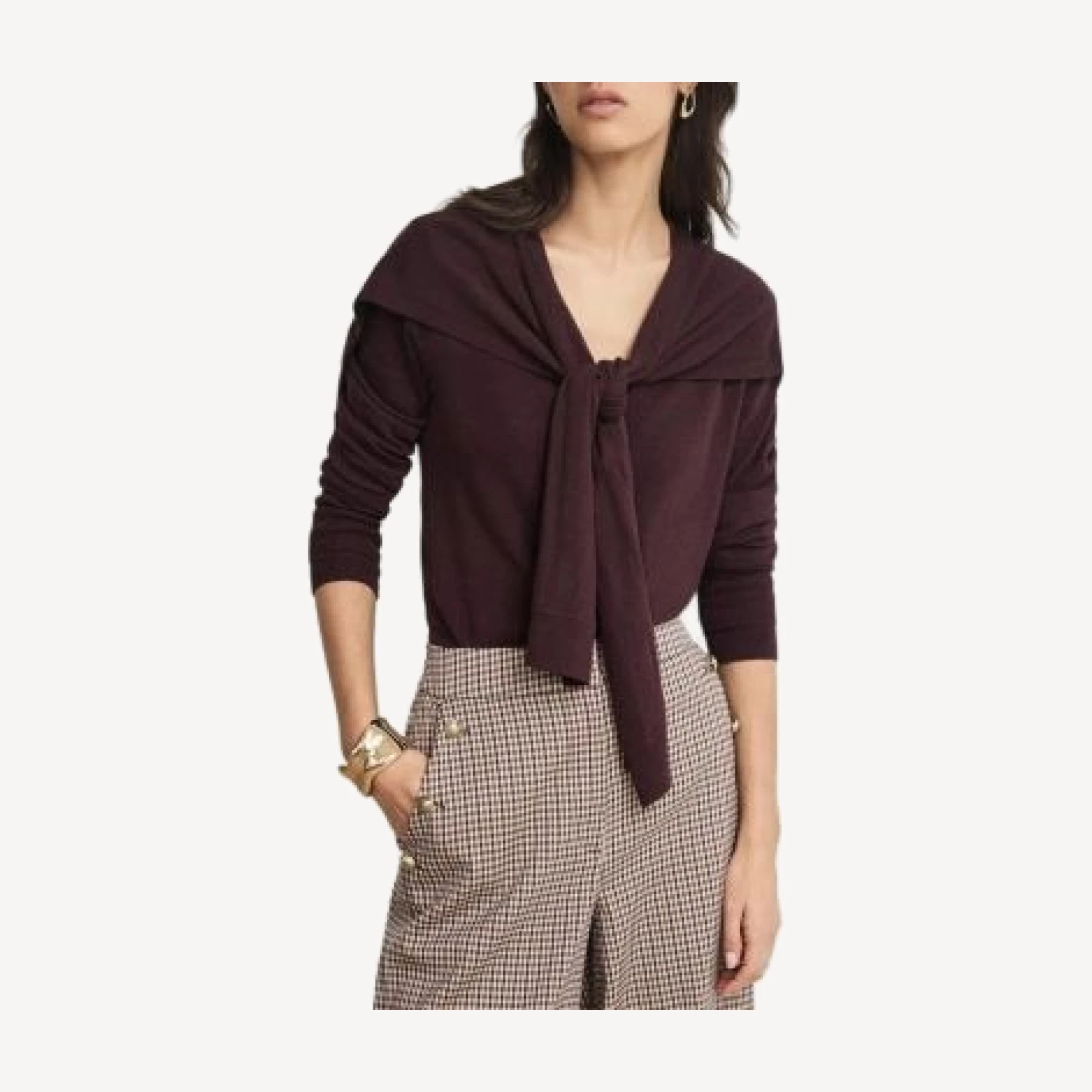 Mint Velvet Women's Scarf Detail Cardigan