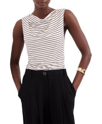 Mint Velvet Women's Stripe Cowl Neck Top