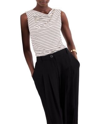 Mint Velvet Women's Stripe Cowl Neck Top