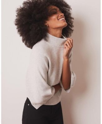 Mint Velvet Women's Cotton Blend High Neck Top