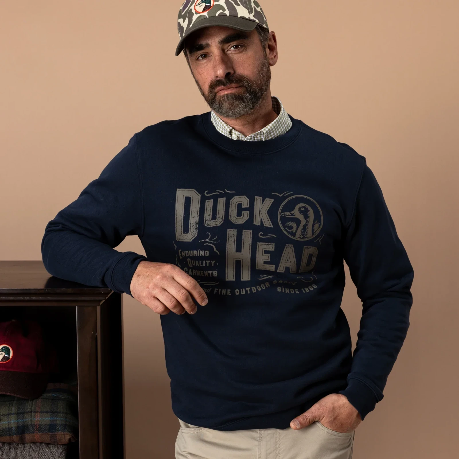 French Terry Crewneck Sweatshirt - Deep Navy