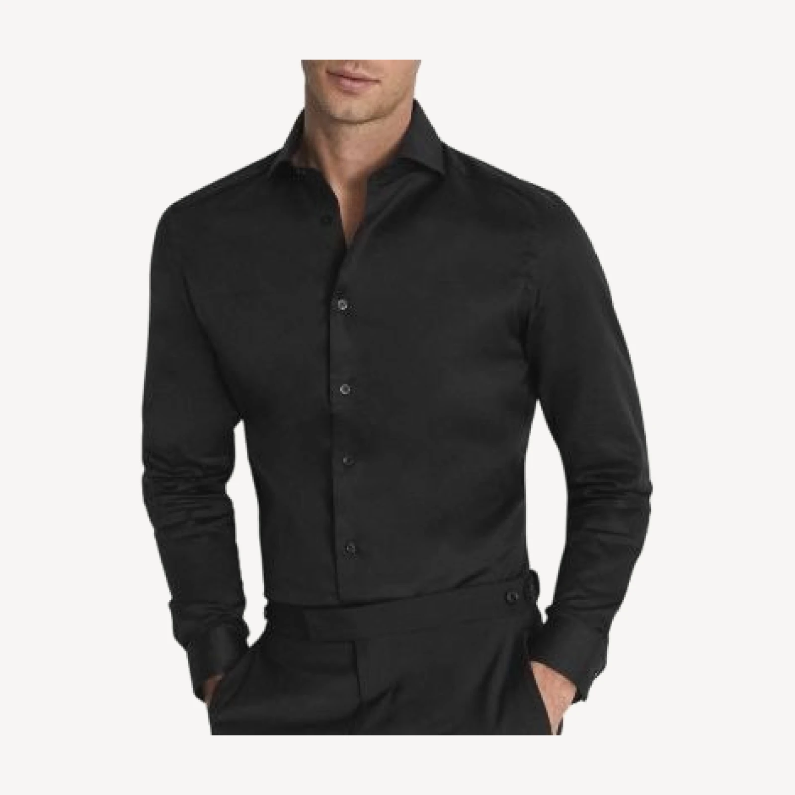 Reiss Storm Slim Fit Two Fold Twill Shirt
