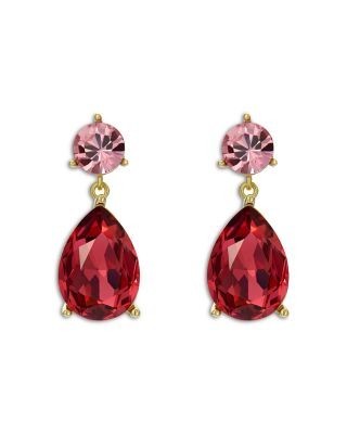 Ted Baker Contrasting Pink Crystal Drop Earrings