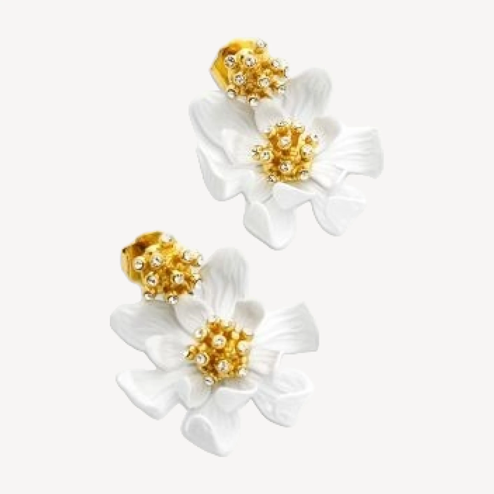 Ted Baker Fulva Furled Flower Enamel Drop Earrings