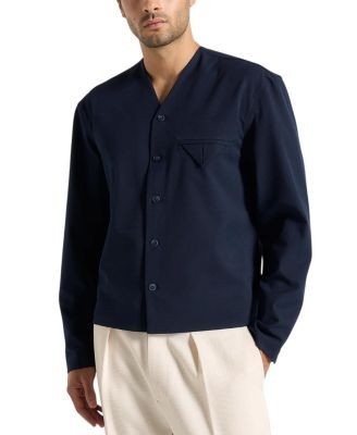 Maniere De Voir Zac Boxy V-neck Long Sleeve Shirt