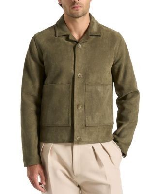 Maniere De Voir Michel Suede Jacket with Revere Collar