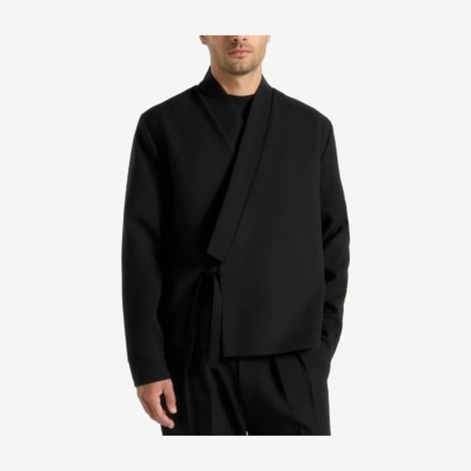 Maniere De Voir Robin Textured Kimono Wrap Jacket