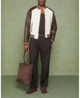 Maniere De Voir Guy Contrast Leather Jacket