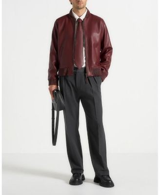 Maniere De Voir Arman Faux Leather Bomber