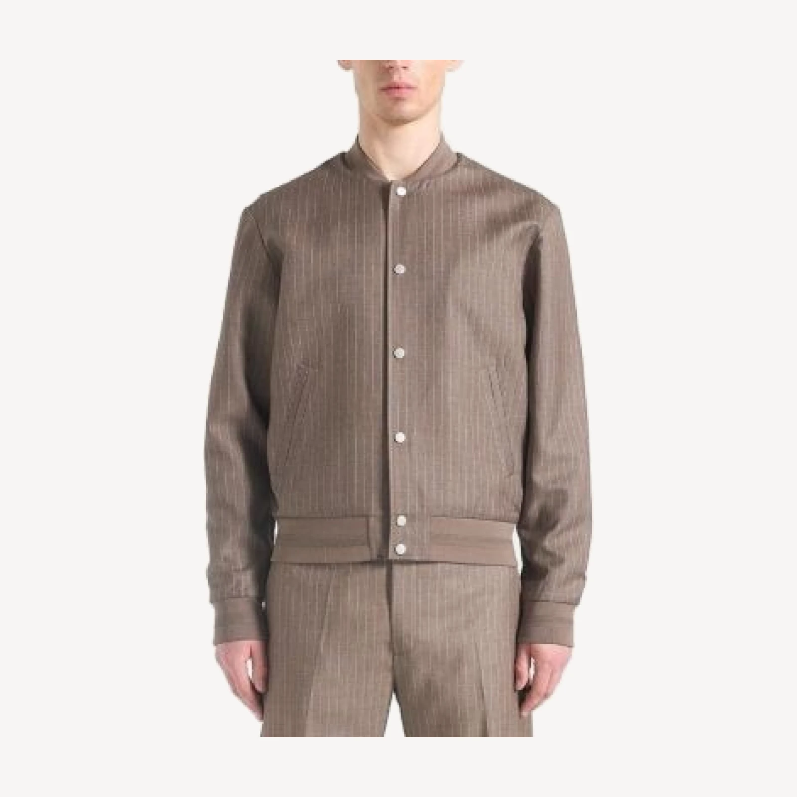 Maniere De Voir Savin Pinstripe Tailored Bomber