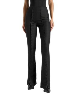 Maniere De Voir Therese Tailored Button Detail Trousers