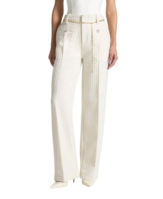 Maniere De Voir Nathalie Tweed Trousers with Belt