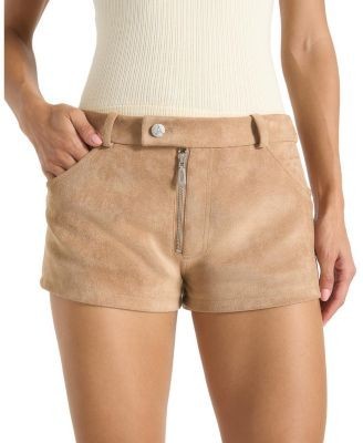 Maniere De Voir Fara Suede Mini Shorts